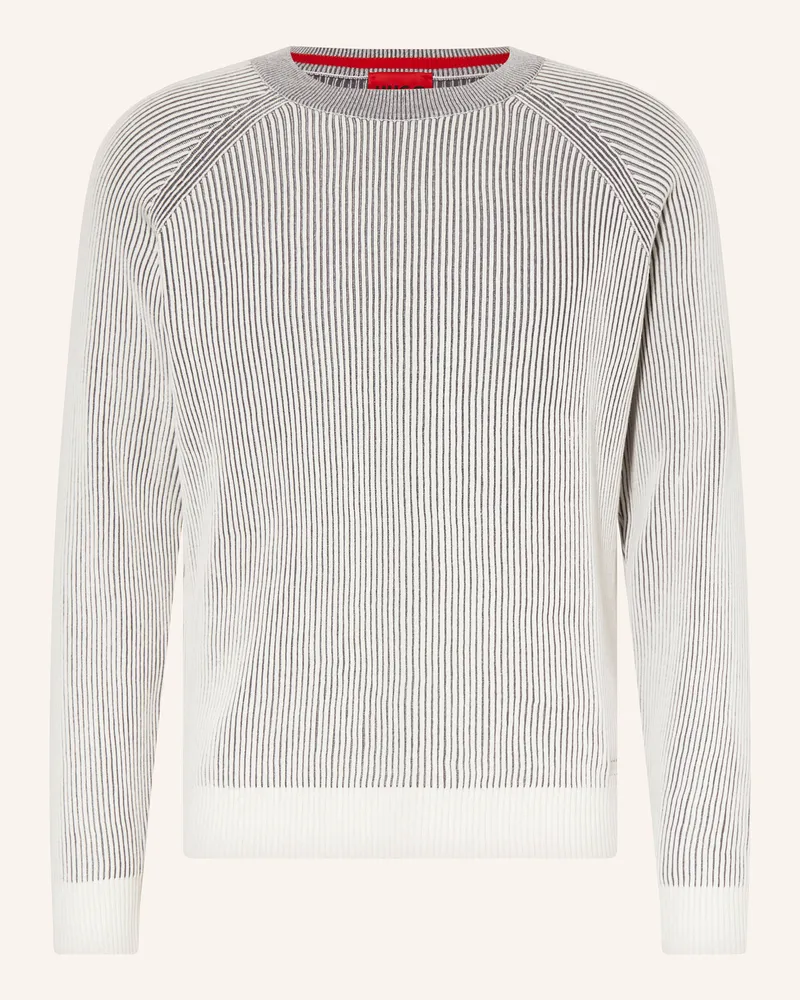 HUGO BOSS Pullover SQUIZZO Weiss