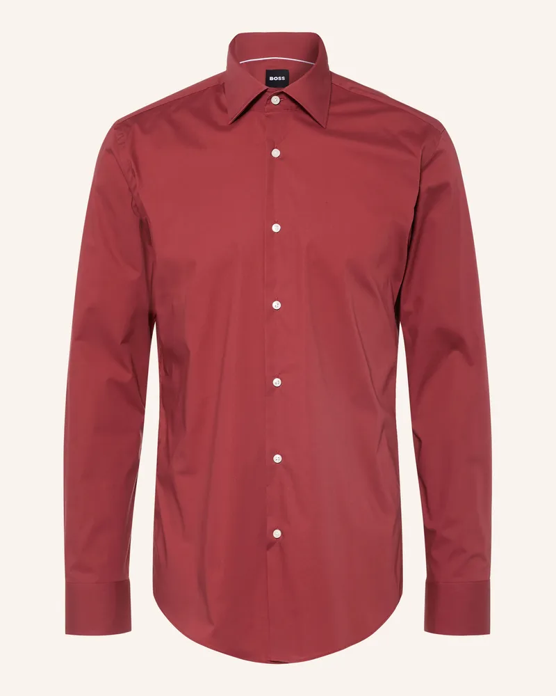 HUGO BOSS Hemd Joe Regular Fit rot Dunkelrot