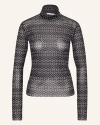 Patrizia Pepe Longsleeve aus Mesh Schwarz