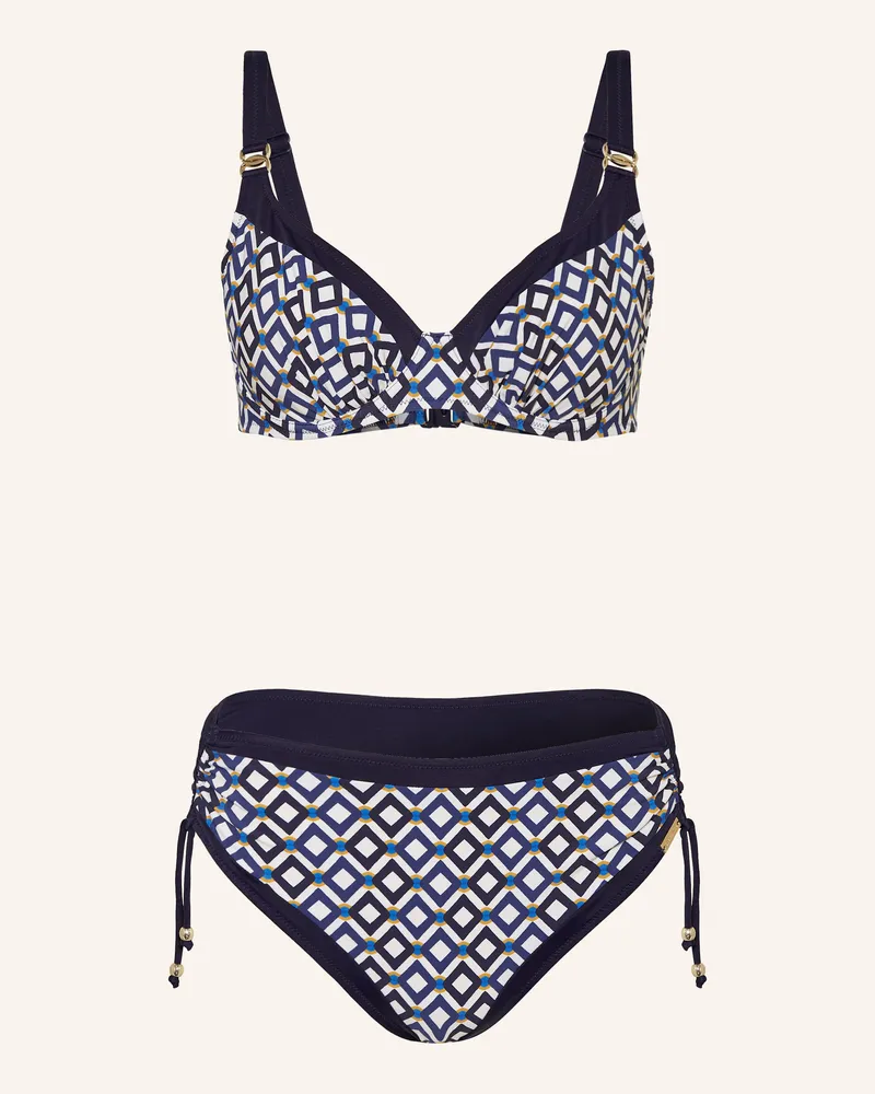 Charmline Bügel-Bikini SEASIDE DINING mit Shaping-Effekt Dunkelblau
