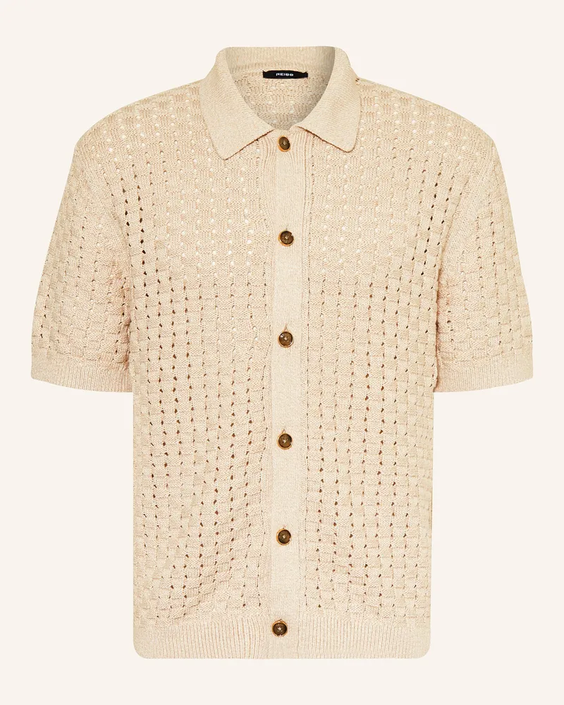 Reiss Strickhemd TOBY Comfort Fit Beige