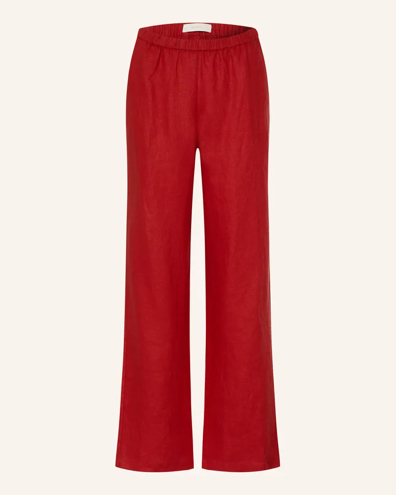 Faithfull The Brand Marlenehose Capriolla Aus Leinen rot Rot