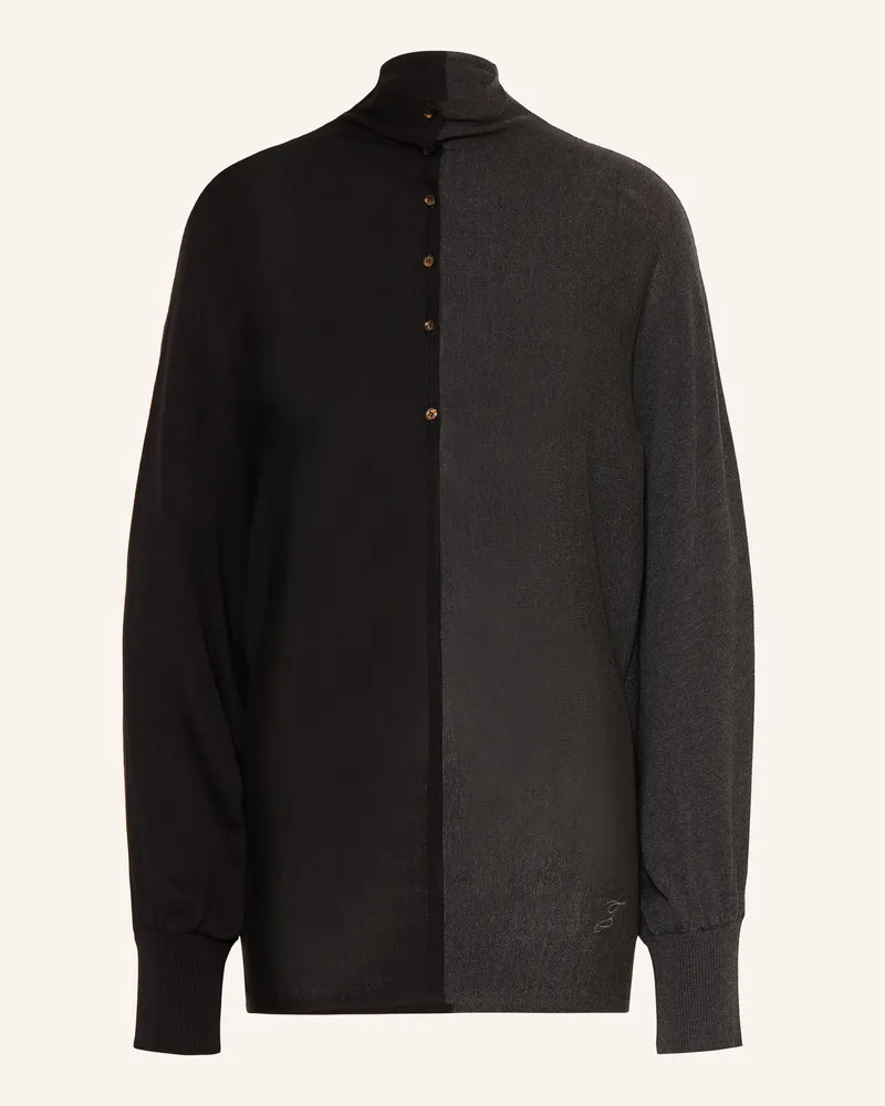 Jacquemus Pullover Le Polo Losange Mit Seide schwarz Schwarz
