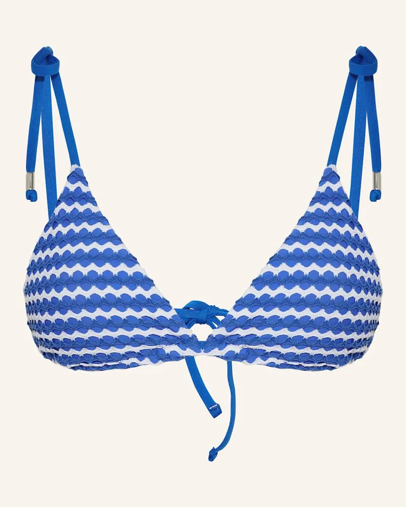 Seafolly Australia Triangel-Bikini-Top MESH EFFECT Blau