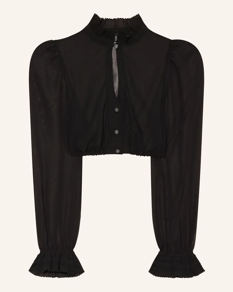 Hammerschmid Dirndlbluse Nadja schwarz Schwarz