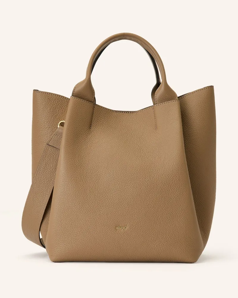 Abro Shopper Essential Medium Mit Pouch braun Hellbraun
