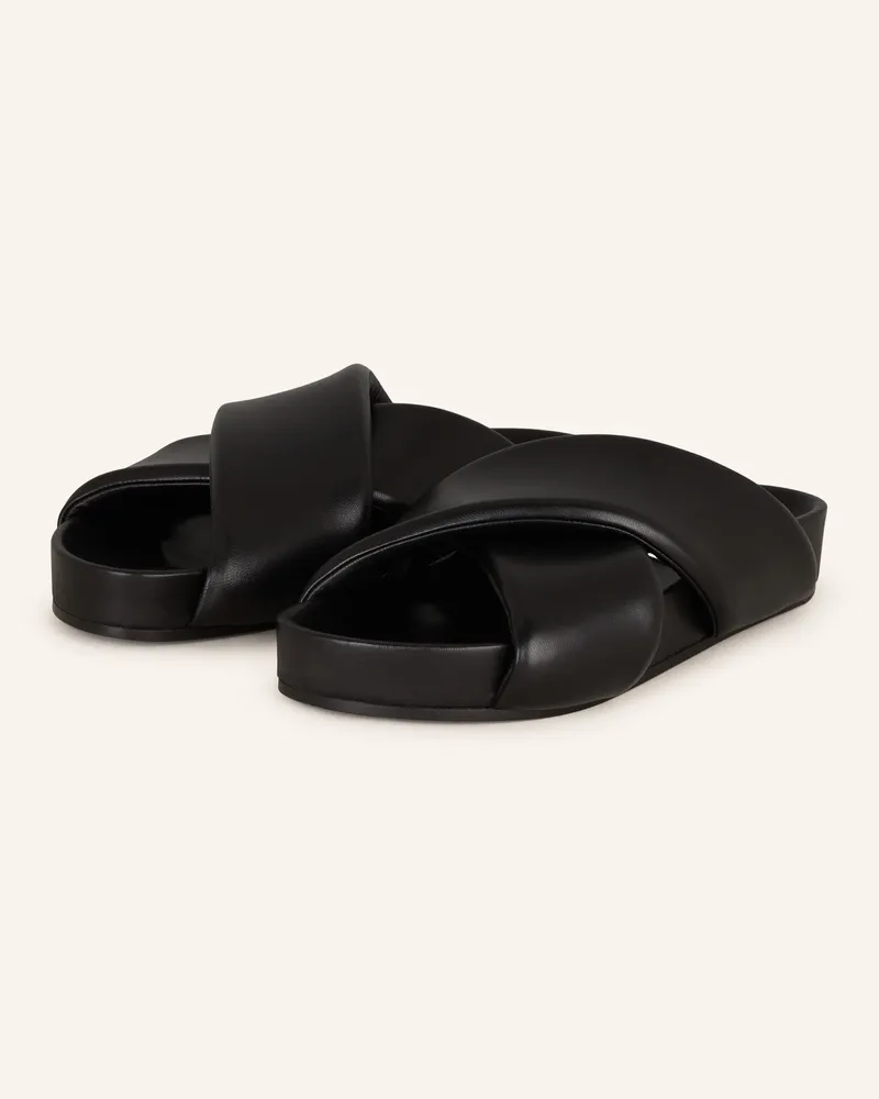 Jil Sander Pantoletten Schwarz