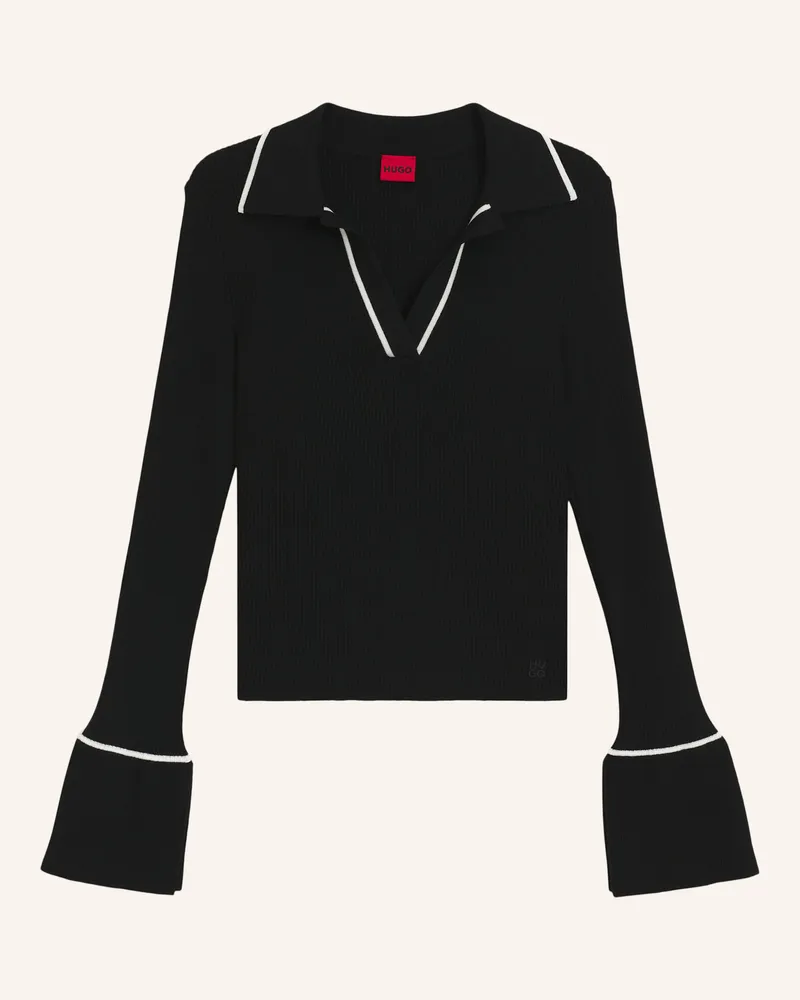 HUGO BOSS Pullover Samur Slim Fit schwarz Schwarz