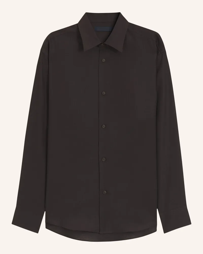 HUGO BOSS Business Hemd H-Cruz-K_Db Relaxed Fit braun 