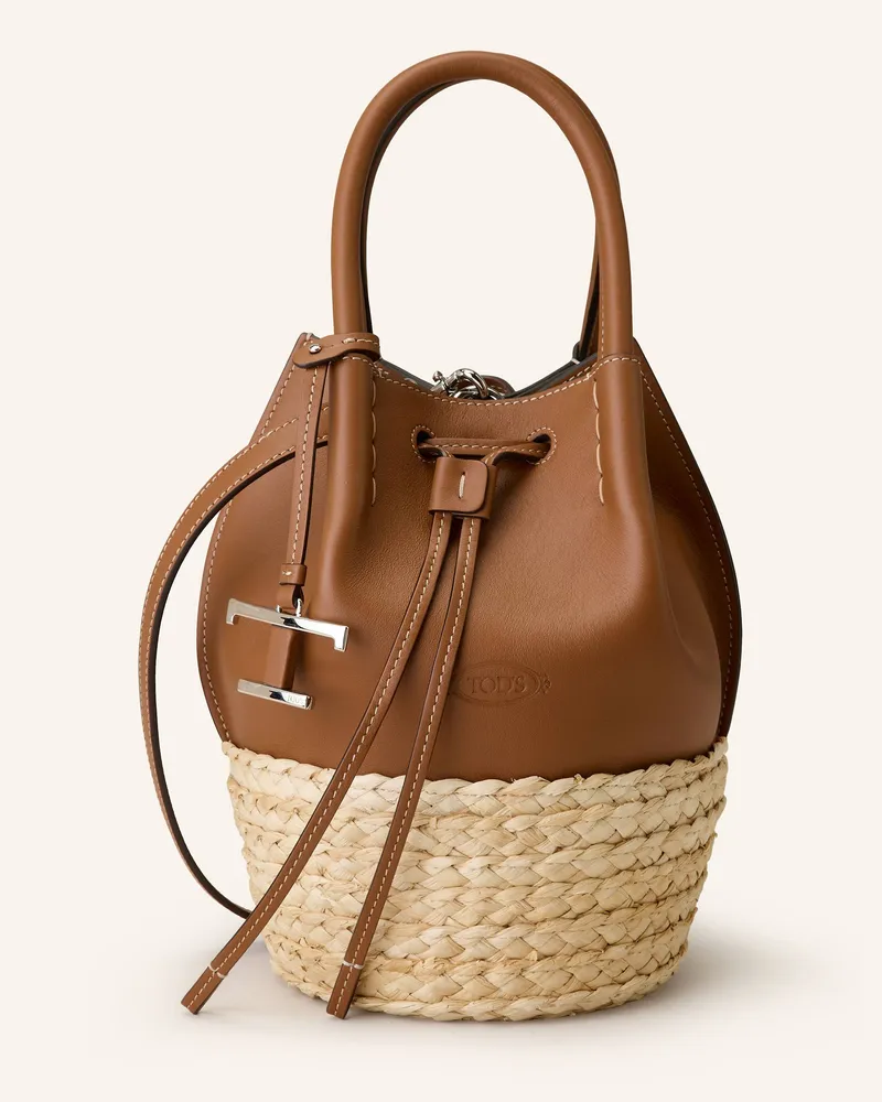 TOD'S Beuteltasche MINI Cognac