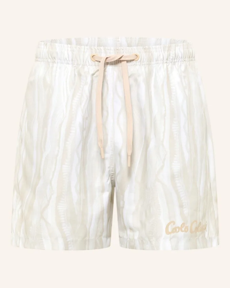 Carlo Colucci Carlo Colucci Swimshort - Signature Knit Print Federici weiss Weiss