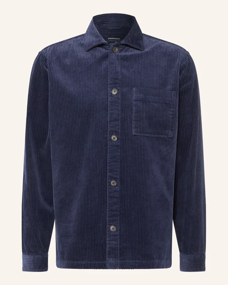 Strokesman's Overshirt Aus Cord blau Dunkelblau