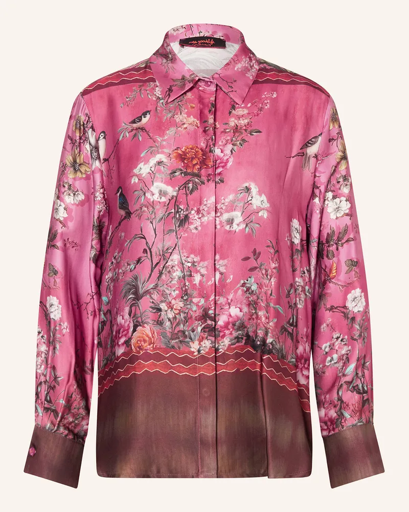 Miss Goodlife Hemdbluse Aus Satin pink Pink