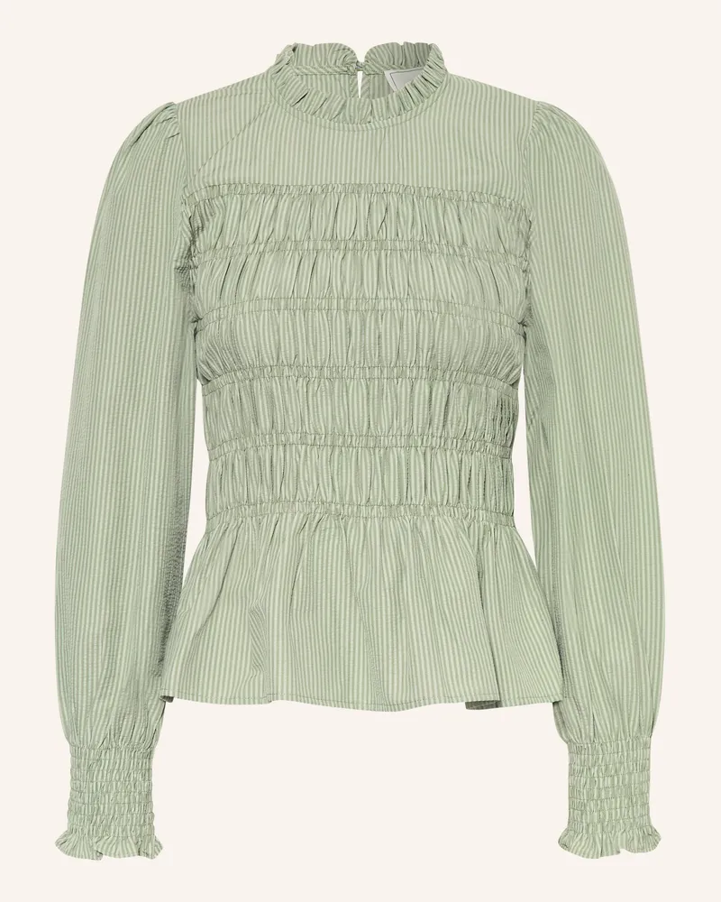 Neo Noir Blusenshirt POSSA mit Rüschen Hellgrün