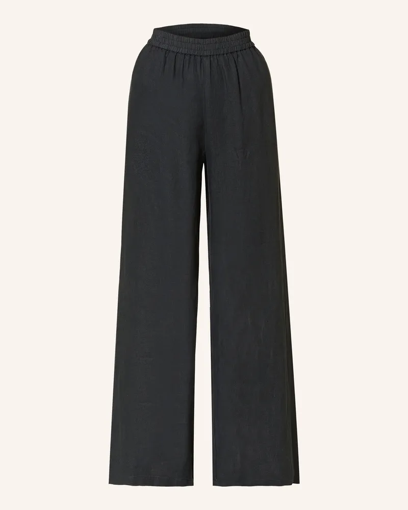 lilienfels Leinenhose Schwarz