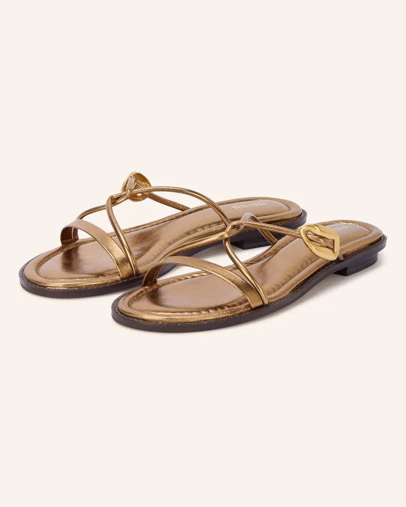 Reiss Mules Raina gold Gold