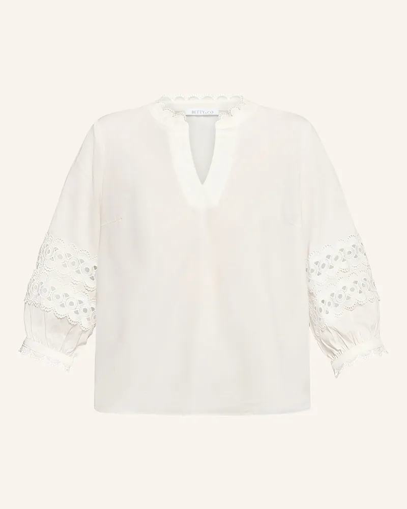 Betty Barclay Blusenshirt Mit Lochspitze Und 3/4-Arm weiss Weiss