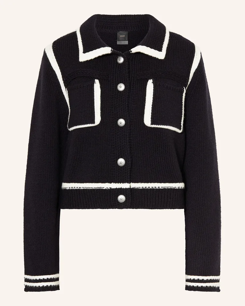 Pinko Strickjacke aus Wolle Dunkelblau