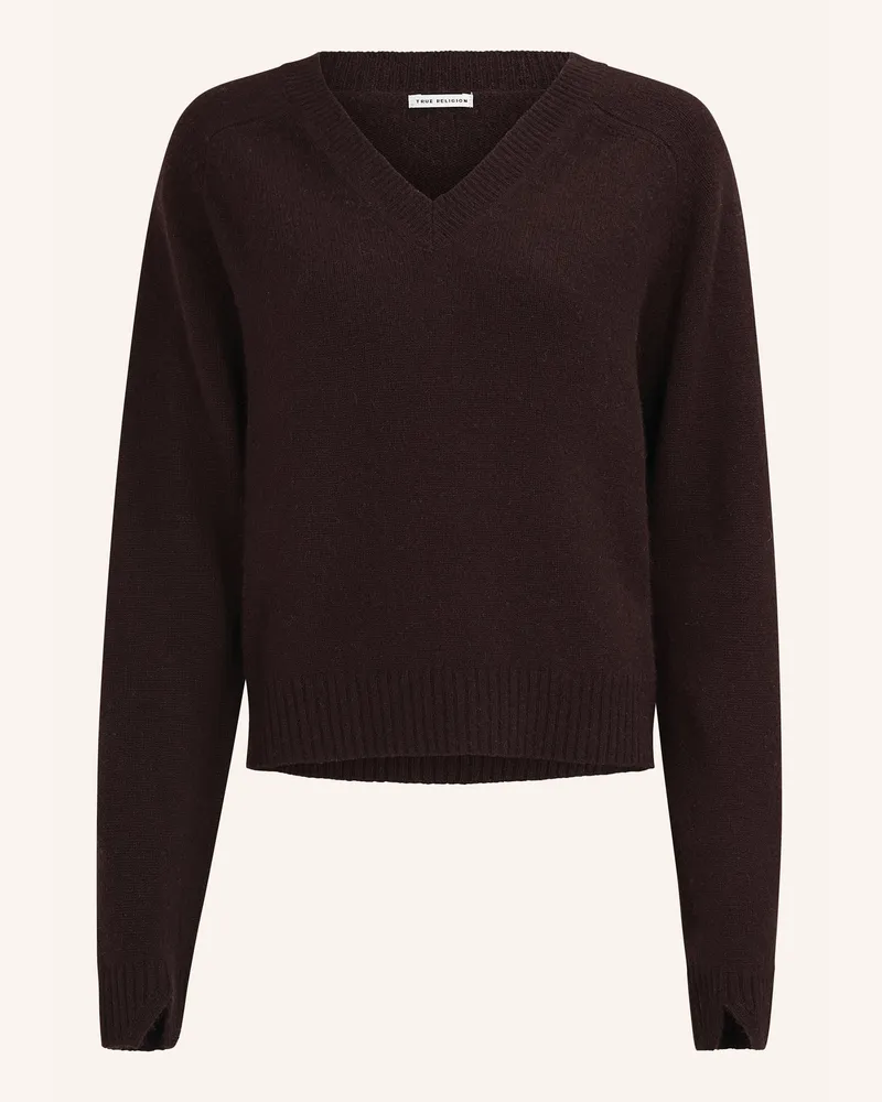 True Religion Strickpullover V-Neck  Mc Coco braun Braun