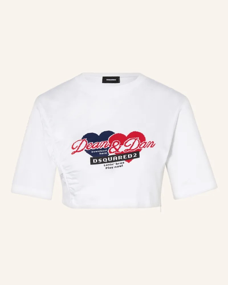 Dsquared2 Cropped-Shirt Weiss