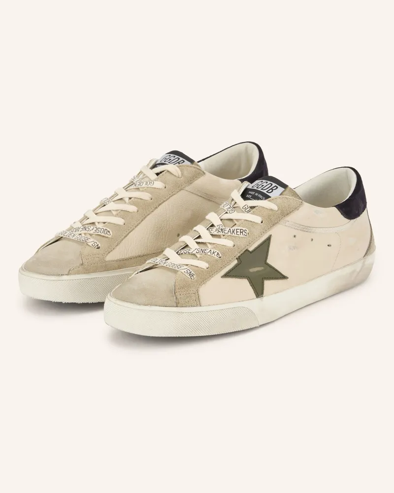 Golden Goose Sneaker Super-Star gruen Hellgrau