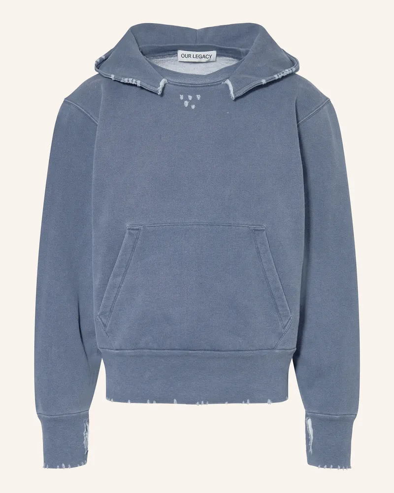 Our Legacy Hoodie Relic blau Blau