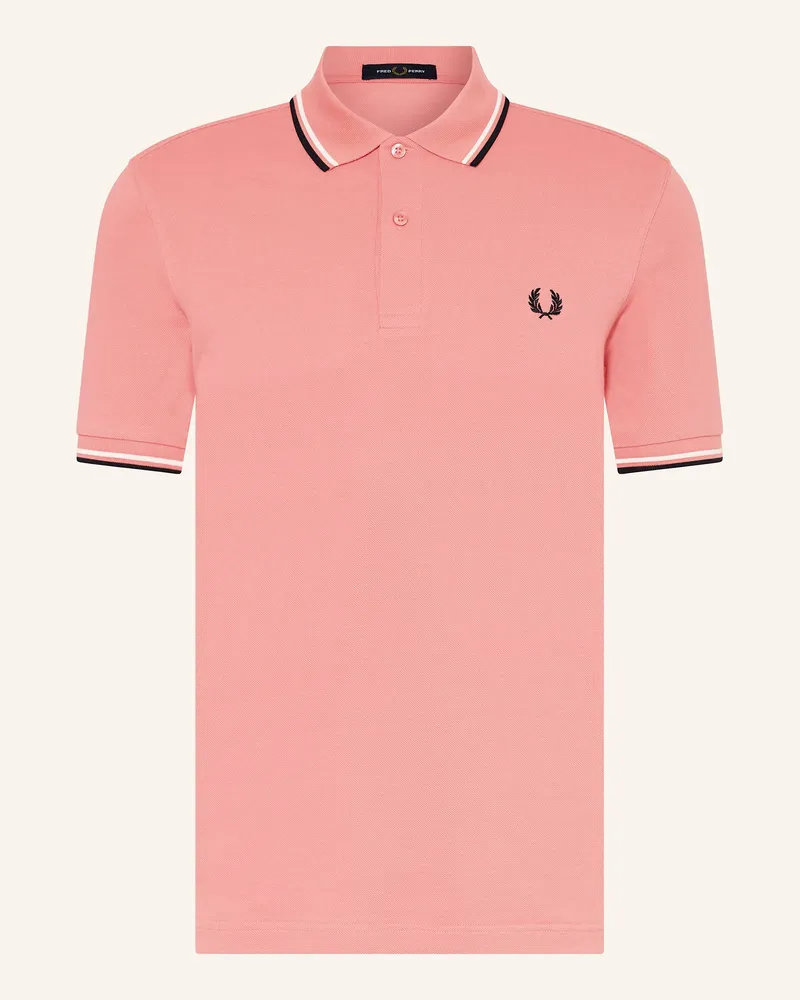 Fred Perry Piqué-Poloshirt Hellrot