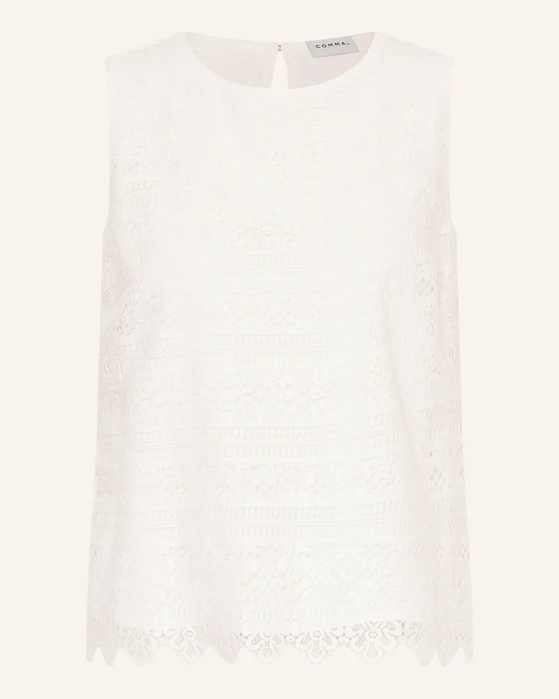COMMA Spitzentop Ecru