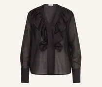 Blusenshirt Cipiera Mit Rüschen schwarz