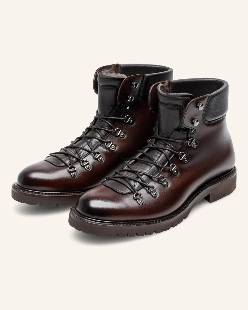 Henry Stevens Schnürboots BARKLEY HB3 Dunkelbraun