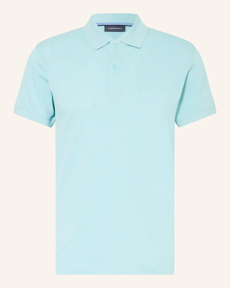 Strokesman's Strokesman Piqué-Poloshirt blau Türkis