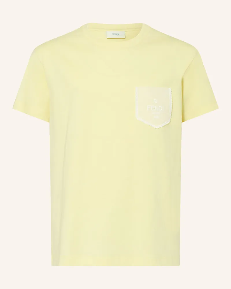 Fendi T-Shirt gelb Hellgelb