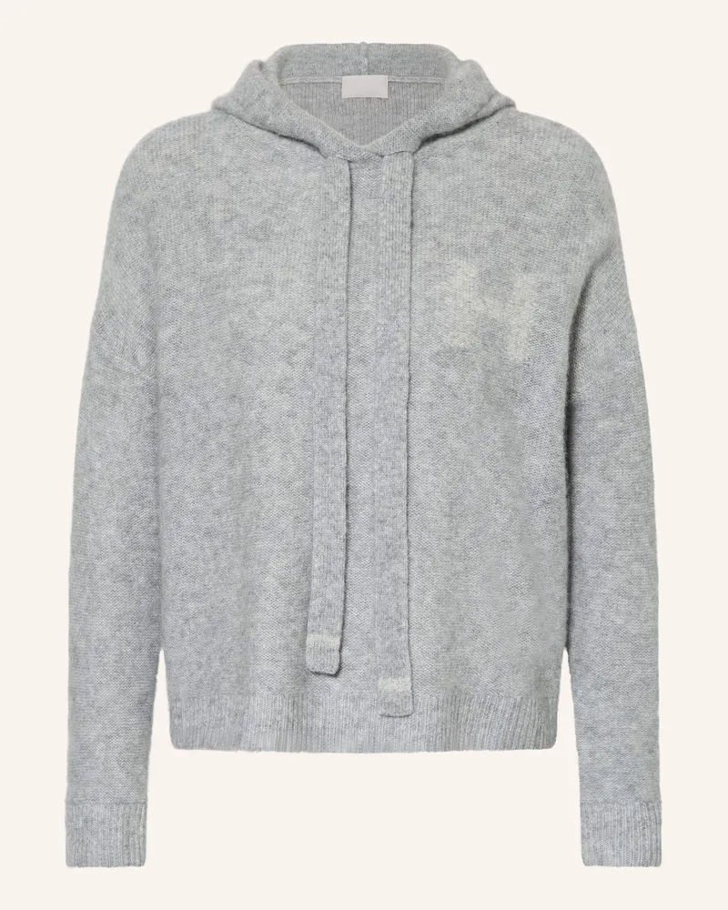 hemisphere Strick-Hoodie mit Cashmere Hellgrau