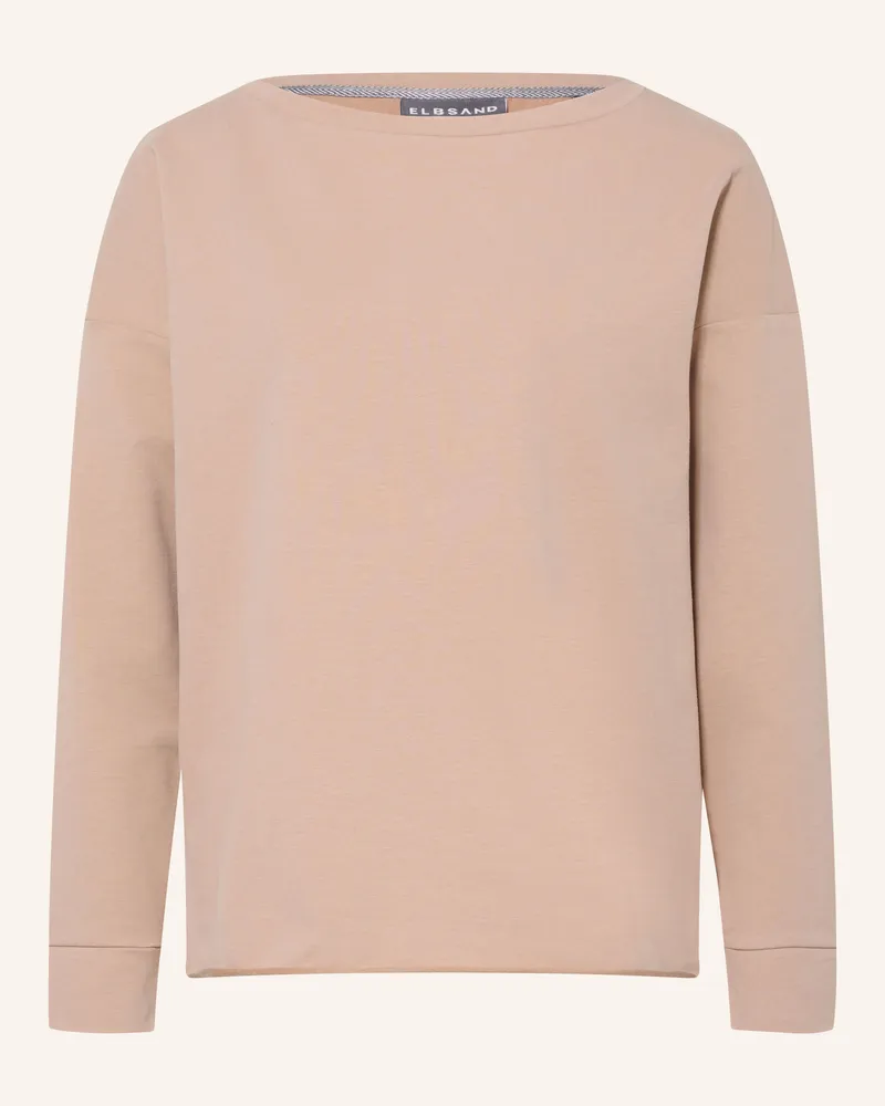 ELBSAND Sweatshirt Riane braun Beige