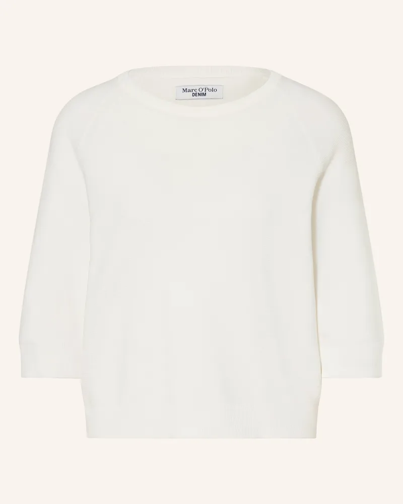 Marc O'Polo Pullover Mit 3/4-Arm beige Weiss