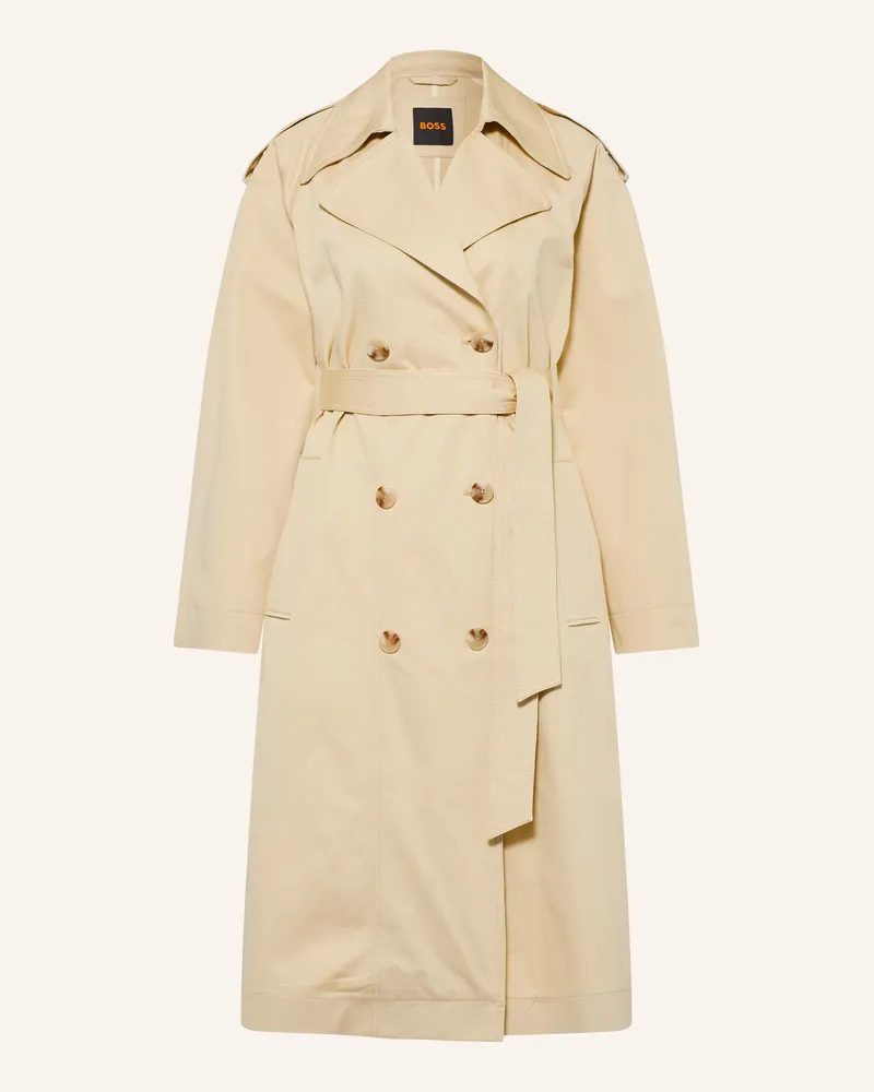 HUGO BOSS Trenchcoat Carelli beige Creme