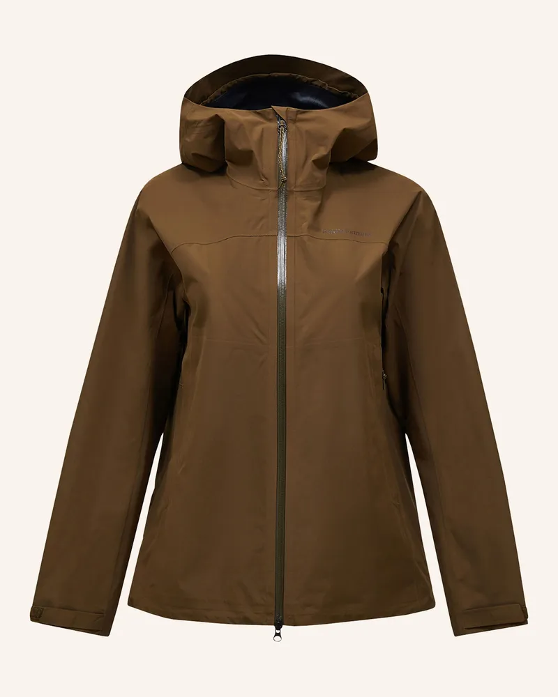 Peak Performance W Treeline Hipe® 2.5l  Shell Jacket Funktionsjacke gruen Khaki