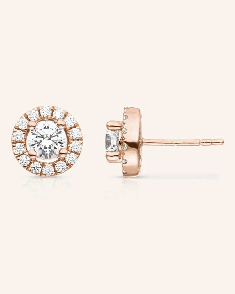VEYNOU Ohrstecker CAMILLA aus 14 Karat Roségold und 0,80ct. Diamanten Roségold