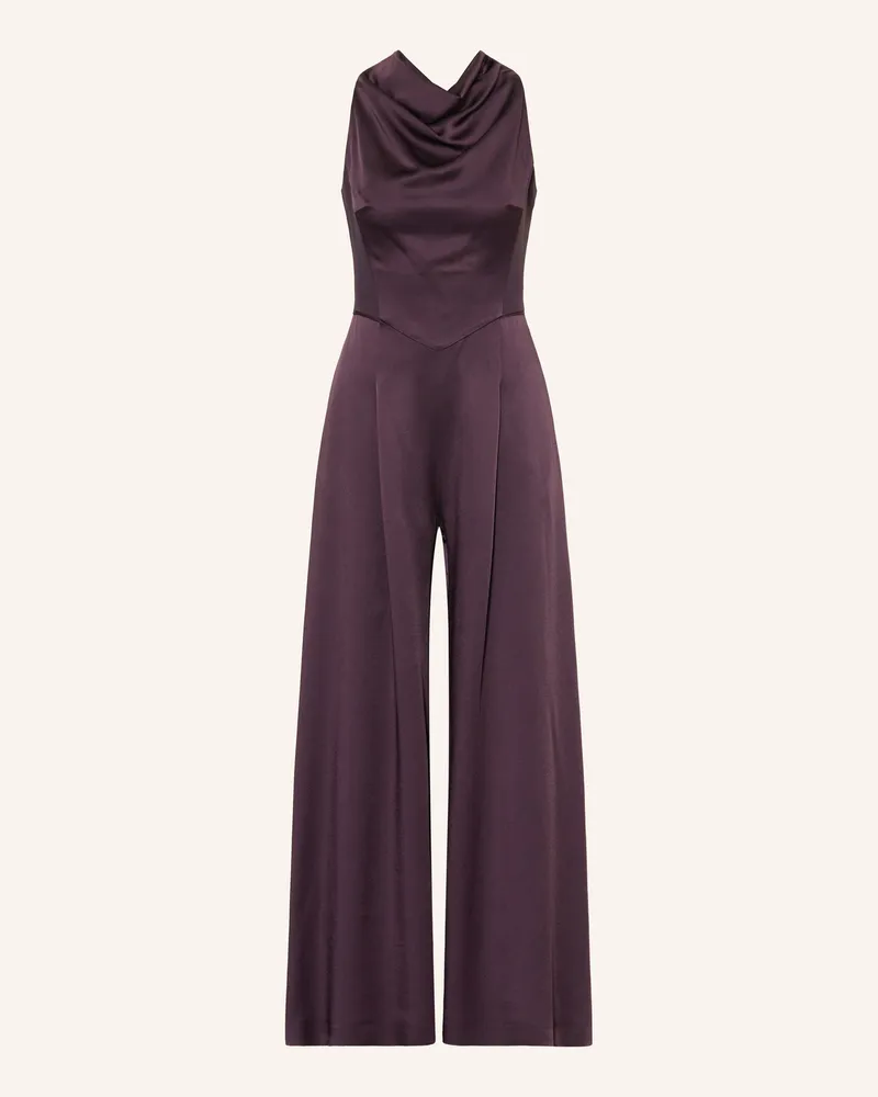 HUGO BOSS Jumpsuit DORLANI aus Satin Dunkellila