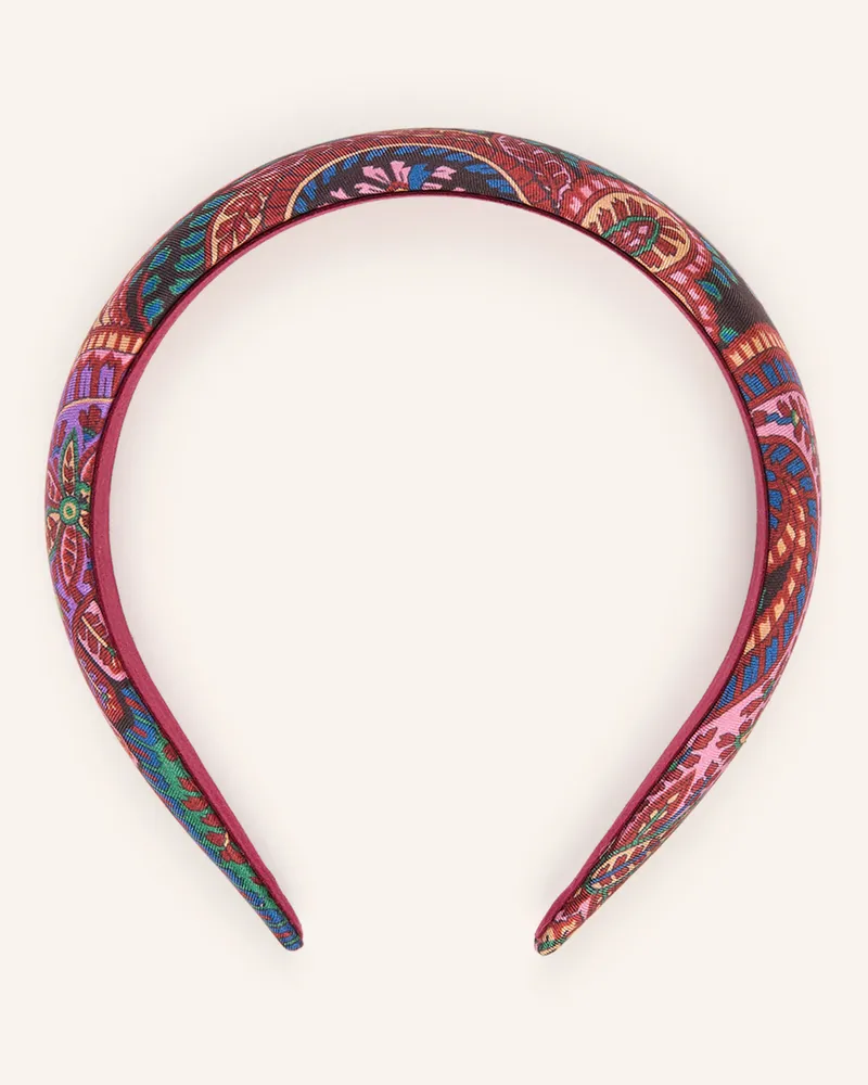 Etro Haarreif Mit Seide rot Dunkelrot