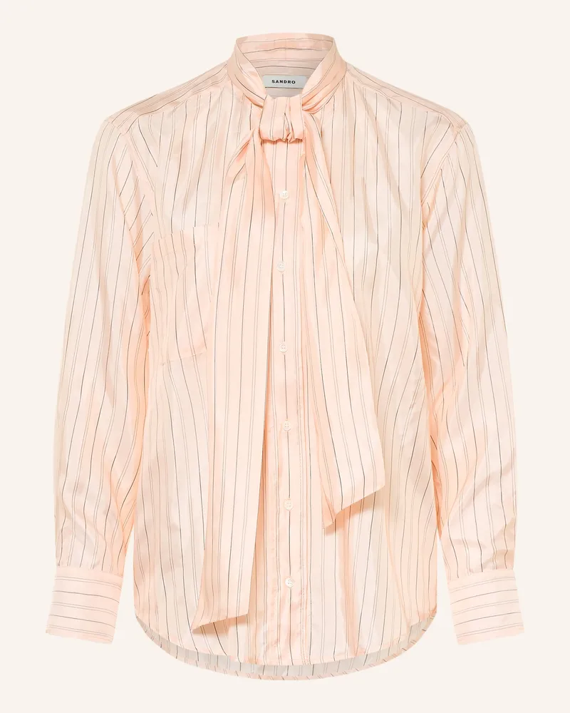 Sandro Schluppenbluse Aus Satin rosa Hellrosa