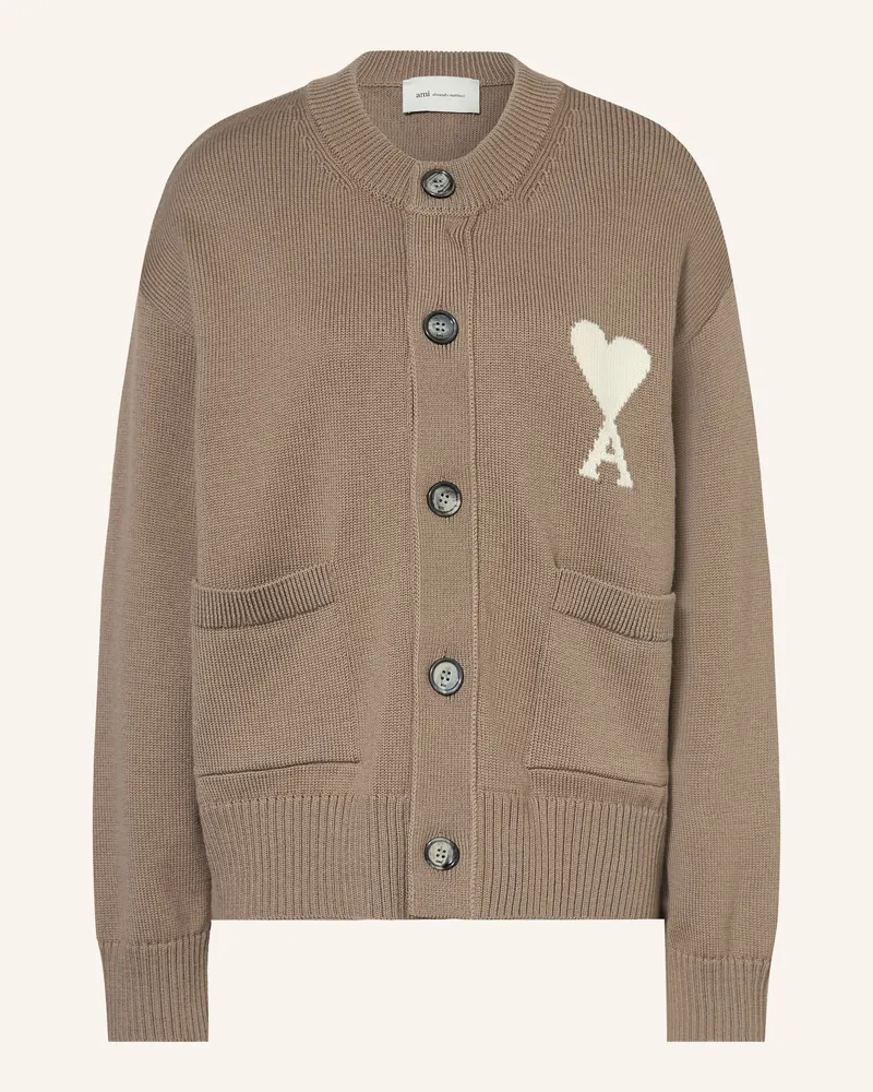 AMI Paris Strickjacke Taupe