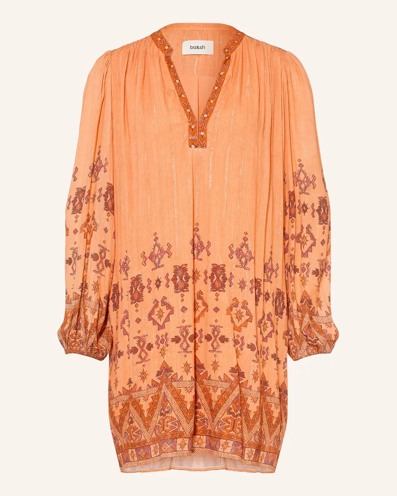 ba&sh Kleid Zola Mit Glitzergarn orange Hellorange
