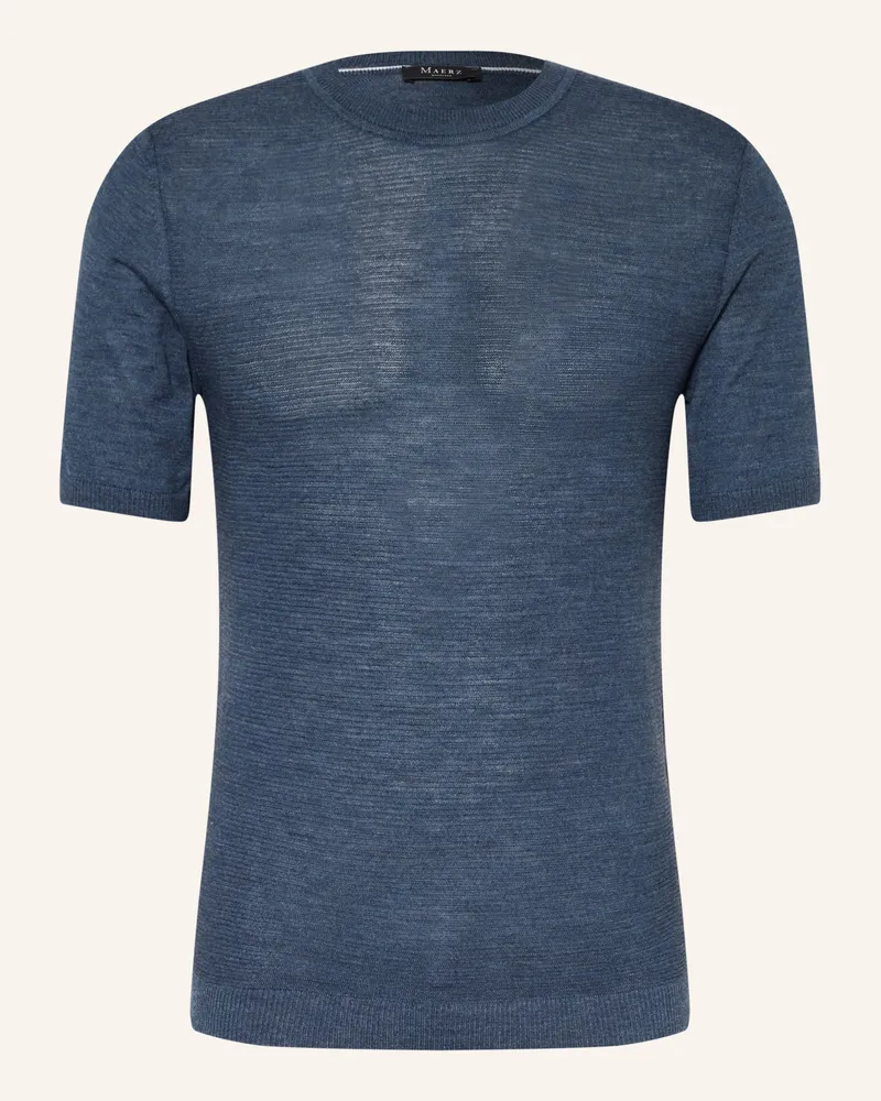 Maerz Strickshirt Aus Merinowolle blau Dunkelblau
