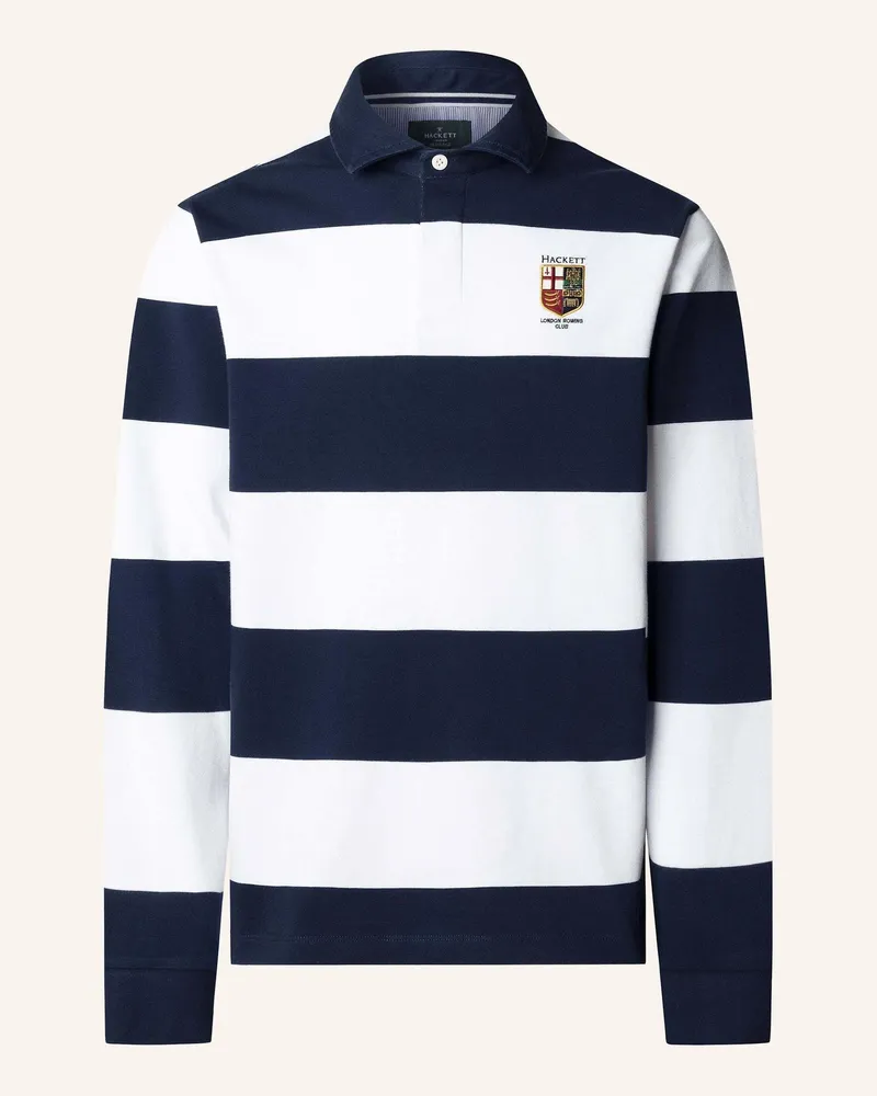 Hackett Poloshirt Heritage Lrc Str Rb Ls weiss Weiss