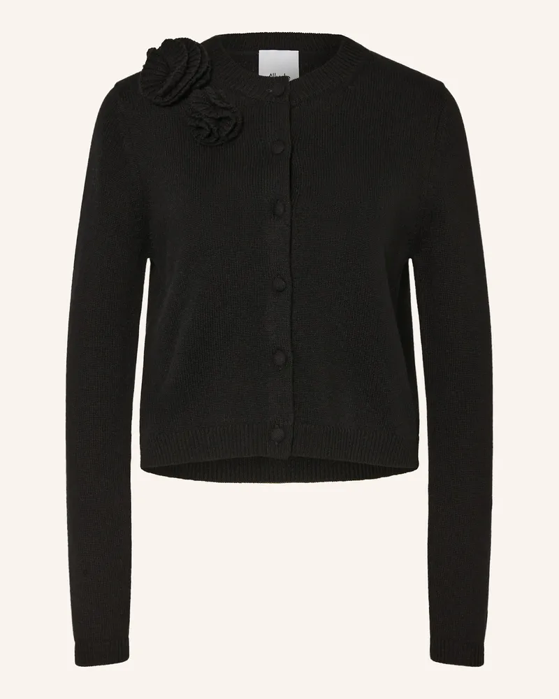 ALLUDE Strickjacke mit Cashmere Schwarz
