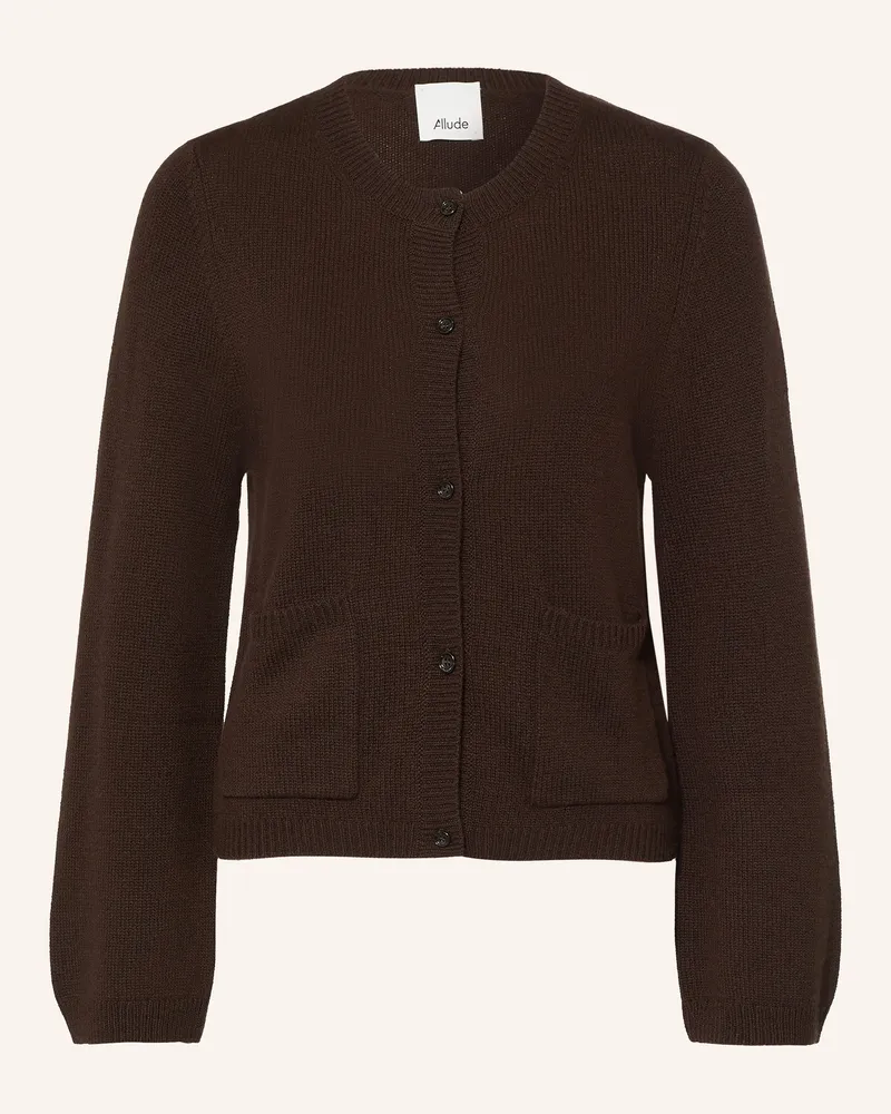 ALLUDE Strickjacke Aus Cashmere braun Dunkelbraun