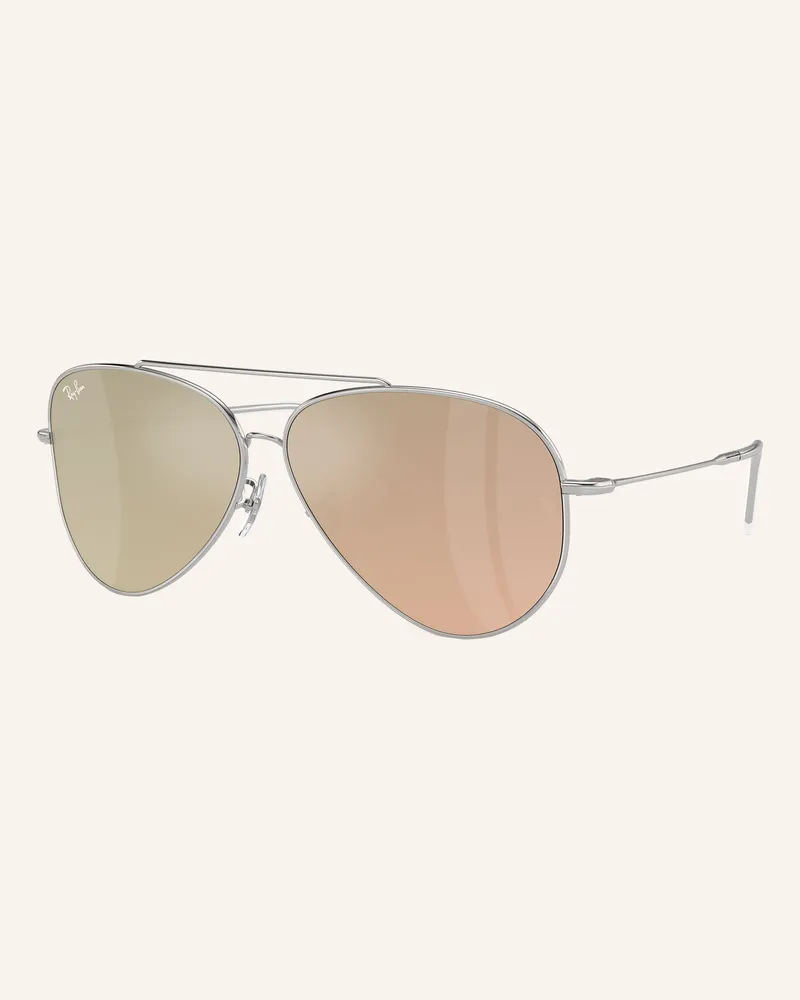 Ray Ban Sonnenbrille Aviator Reverse silber 003