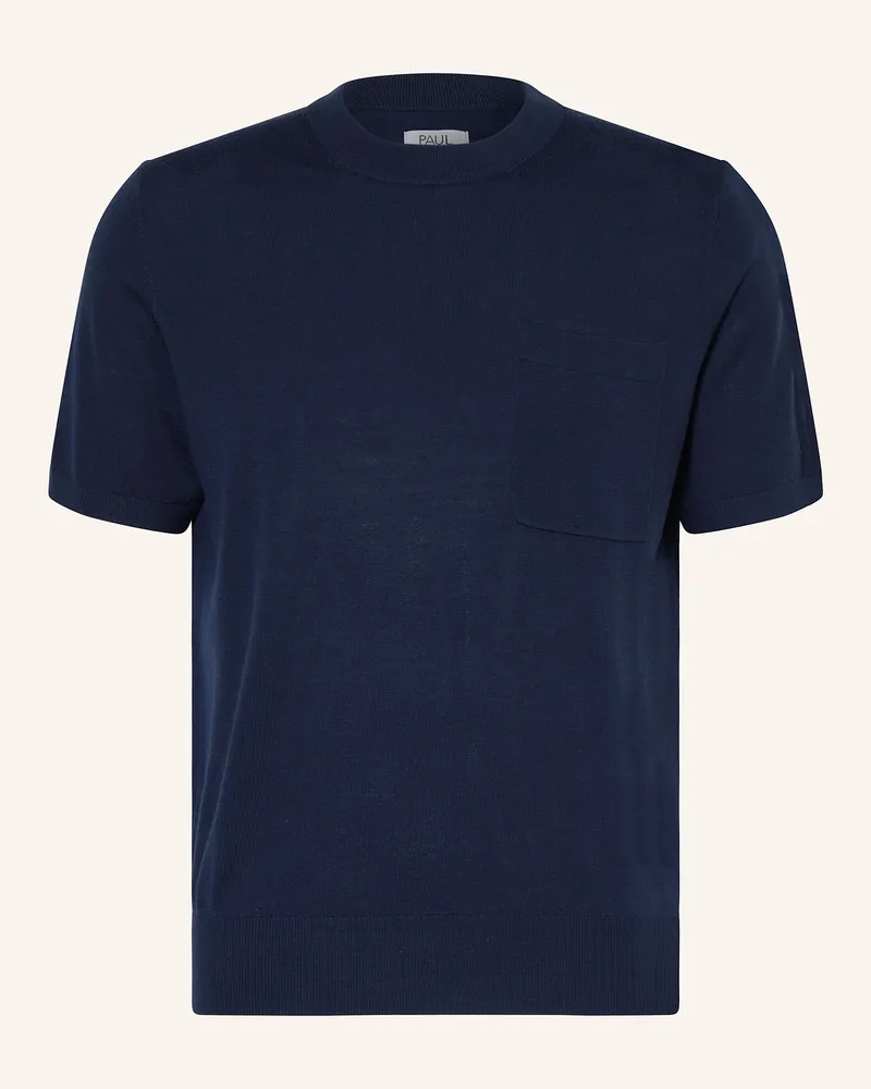 paul Strickshirt blau Dunkelblau