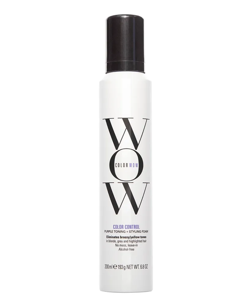 COLOR WOW Color Control Purple Toning + Styling Foam Farbkorrektur Leave-in für blondes Haar 200 ml 